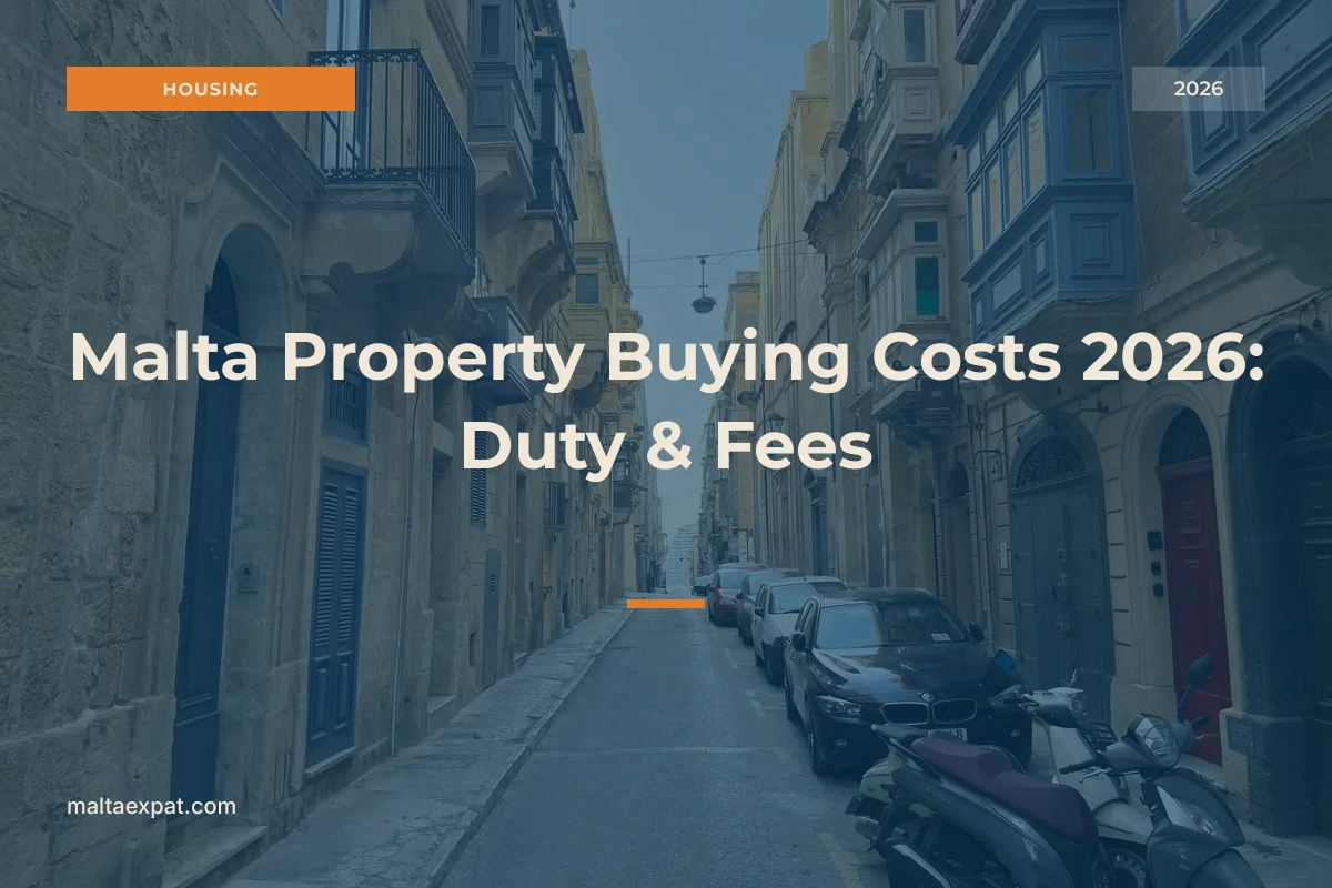 Malta Property Buying Costs 2026: Duty & Fees