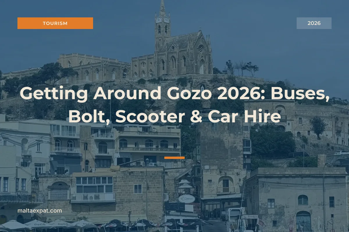 Getting Around Gozo 2026: Buses, Bolt, Scooter & Car Hire